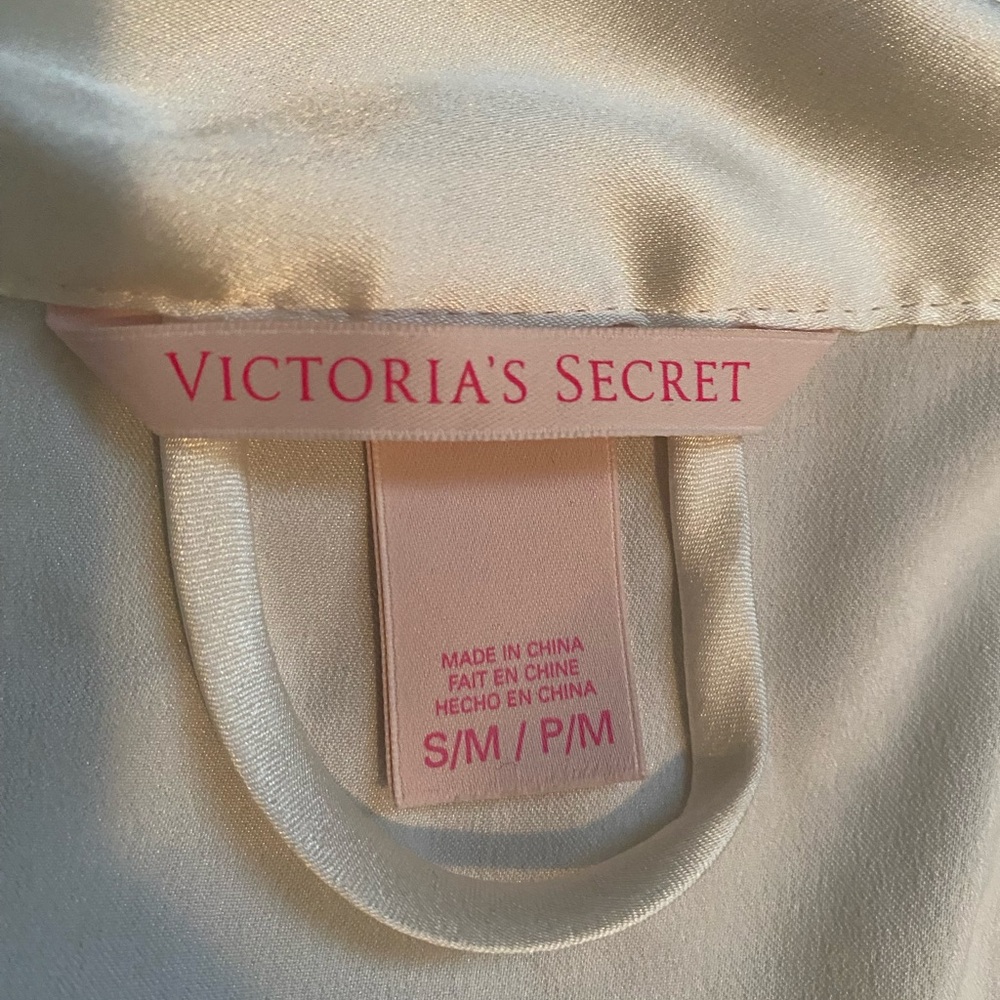 3 for $25 / VS Satin Midi White Robe - Picture 5 of 5